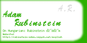 adam rubinstein business card